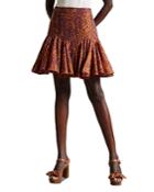Ted Baker Staysey Printed Godet Mini Skirt