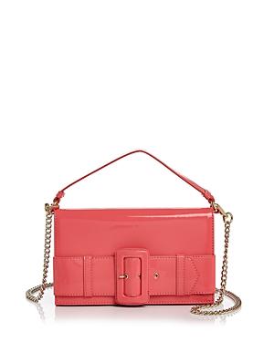Boutique Moschino Buckle Patent Leather Shoulder Bag