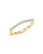 Adina Reyter 14k Yellow Gold Pave Diamond Hexagon Ring