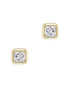 Bloomindale's Princess Cut Diamond Stud Earrings In 14k Yellow Gold, 0.33 Ct. T.w. - 100% Exclusive