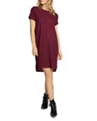Chaser Rolled Sleeve Ribbed Dress