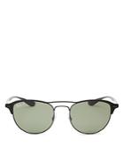Ray-ban Men's Brow Bar Polarized Mirrored Round Sunglasses, 54mm