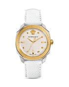 Versace Dylos Watch With Leather Strap, 35mm