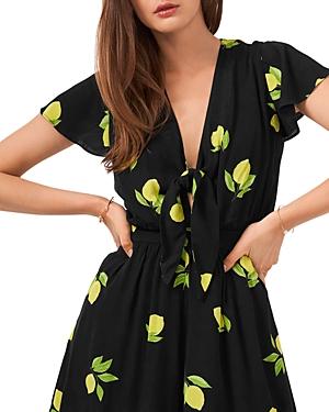 1.state Printed Tie Front Romper