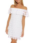 Trina Turk Bardot Crochet Cover Up Dress