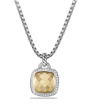 David Yurman Albion Pendant With Faceted 18k Yellow Gold Dome And Diamonds