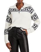 Aqua Printed Fleece Quarter Zip Pullover - 100% Exclusive