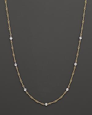 Roberto Coin 18 Kt. Yellow And White Gold Diamond Station Necklace