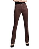 L'agence Selma High Rise Sleek Baby Bootcut Jeans In Dark Mocha Coated