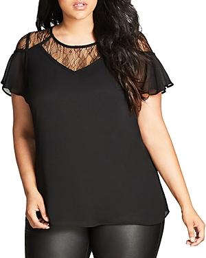 City Chic Whimsy Lace Top