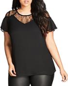 City Chic Whimsy Lace Top