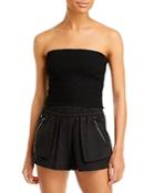 Alice And Olivia Penelope Smocked Strapless Top