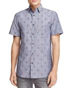 Sovereign Code Chambray Geo Print Regular Fit Button-down Shirt