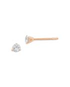 Bloomingdale's Diamond Solitaire Stud Earrings In 14k Rose Gold, 0.16 Ct. T.w. - 100% Exclusive