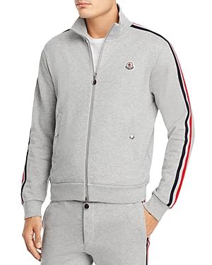Moncler Cotton Taped Regular Fit Full Zip Mock Neck Cardigan