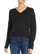 C By Bloomingdale's Brushed V-neck Cashmere Sweater - 100% Exclusive