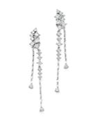 Diamond Cascade Drop Earrings In 14k White Gold, 1.25 Ct. T.w.