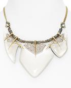 Alexis Bittar Swarovski Crystal-encrusted Abstract Petal Bib Necklace, 16