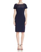 Adrianna Papell Illusion Inset Banded Sheath Dress