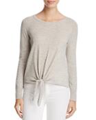 Cupcakes And Cashmere Ramona Tie-front Cashmere Sweater