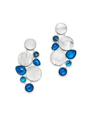 Ippolita Sterling Silver Wonderland Chandelier Earrings With Mother-of-pearl Doublet In Blue Moon
