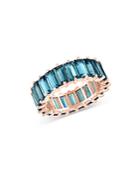 Bloomingdale's London Blue Topaz Eternity Band In 14k Rose Gold - 100% Exclusive