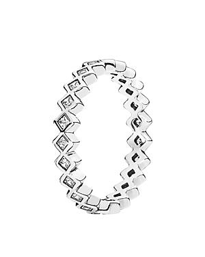 Pandora Ring - Sterling Silver & Cubic Zirconia Alluring Princess