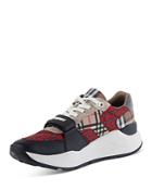 Burberry Men's A Mf Ramsey M Story 33 13 Lace Up Low Top Chunky Sneakers