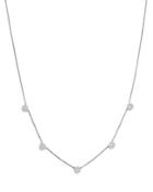 Diamond Micro Pave Necklace In 14k White Gold, .50 Ct. T.w.