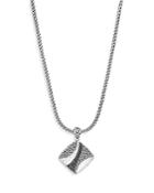 John Hardy Sterling Silver Classic Chain Black Sapphire & Black Spinel Square Pendant Necklace, 20