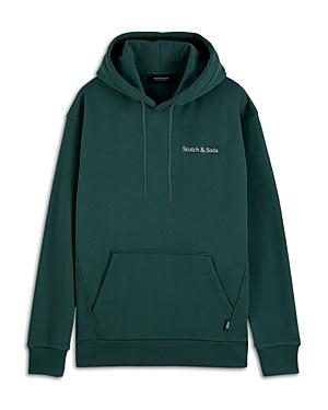 Scotch & Soda Organic Cotton Logo Print Relaxed Fit Hoodie
