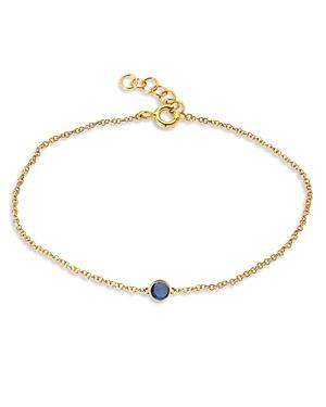 Zoe Lev 14k Yellow Gold Blue Sapphire September Birthstone Bracelet