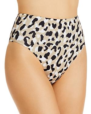 Vitamin A Barcelona Animal Print High Waist Bikini Bottom