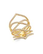 Bloomingdale's Diamond Pave Openwork Statement Ring In 14k Yellow Gold - 100% Exclusive