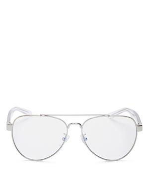 Tory Burch Women's Brow Bar Aviator Blue Light Glasses, 55mm