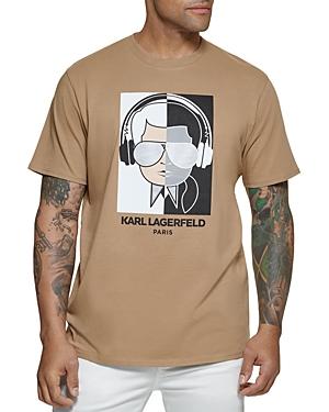Karl Lagerfeld Paris Short Sleeve Split Head Dj Karl Tee