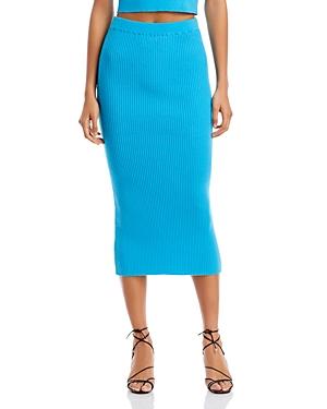 Fore Ribbed Midi Skirt