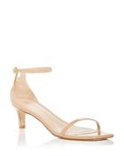 Stuart Weitzman Women's Nudistcurve Kitten Heel Sandals