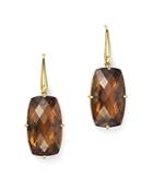 Roberto Coin 18k Yellow Gold Rectangular Drop Earrings With Citrine