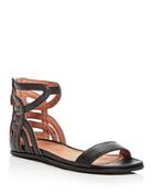 Gentle Souls Women's Larisa Leather Ankle Strap Demi Wedge Sandals