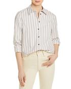 Lafayette 148 New York Ruxton Striped Button Down Blouse