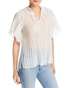 Kobi Halperin Maria Pleated Ruffled Blouse