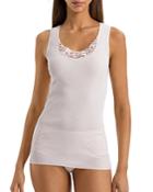 Hanro Lace Trim Cotton Tank Top