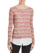 Bailey 44 Striped Layered-look Sweater