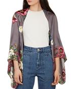 Ted Baker Mmelisa Oracle Floral Silk Cape Scarf
