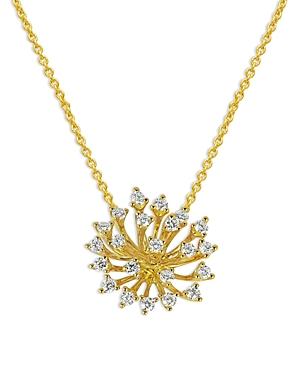 Hueb 18k Yellow Gold Luminus Diamond Cluster Pendant Necklace, 16