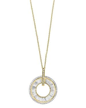 Bloomingdale's Diamond Baguette Circle Pendant Necklace In 14k Yellow Gold, 0.70 Ct. T.w. - 100% Exclusive