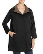 Eileen Fisher Reversible Hooded Stand Collar Coat