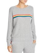Lna Rainbow-stripe Sweatshirt