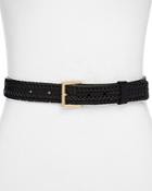 Frame Leather Braided Belt